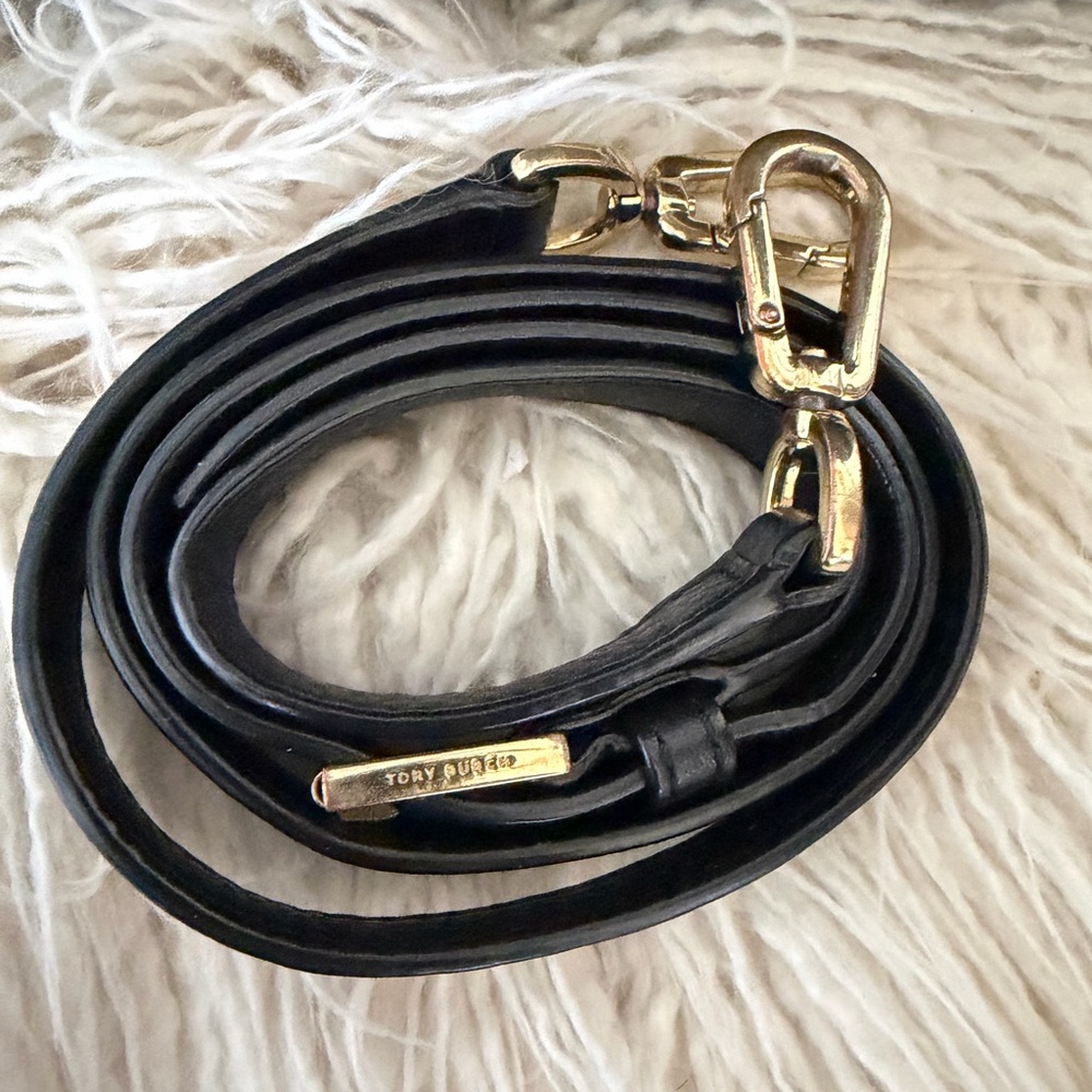 Tory Burch Black Pebbled Leather Satchel - Picture 4 of 9